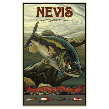 Paul A. Lanquist Nevis Ontario Canada Bass Art Print, 12"x18"