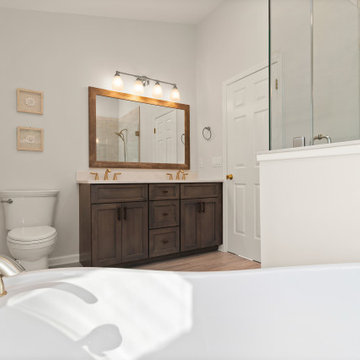 Warm Toned Bathroom Remodel