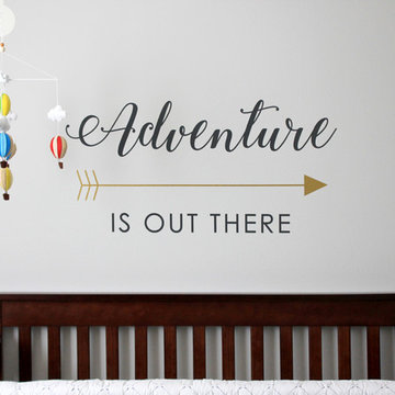 "Up" Travel Themed Gender Neutral Nursery