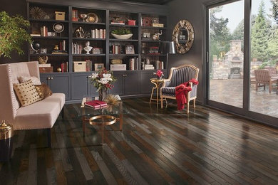 Inspiration for an industrial living room remodel in New York