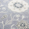 Rizzy Home Resonant RS915A Gray Floral Area Rug, 2'6"x8' Runner