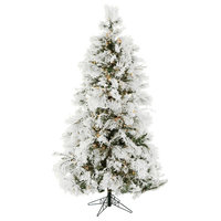 FFSN010-3SN 10-Ft. Flocked Snowy Pine Christmas Tree with Smart String Lighting