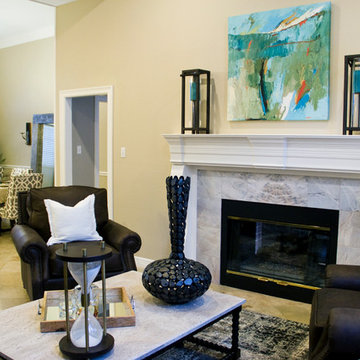Southlake, TX - Bachelor's Home " After" Living Room/Cigar Room