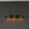 Industrial 6-Light Kitchen Island Lighting Loft Linear Pendant Light Fixture