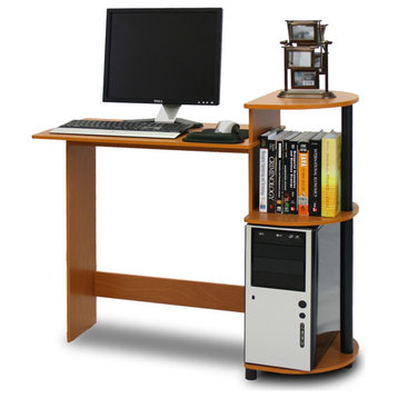 Compact Computer Desk, Light Cherry/Black