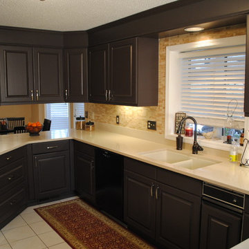 Golden Oak to Espresso Brown Cabinet