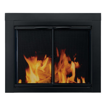 Pleasant Hearth AN-1012 Alpine Cabinet Style Fireplace Screen and - Black