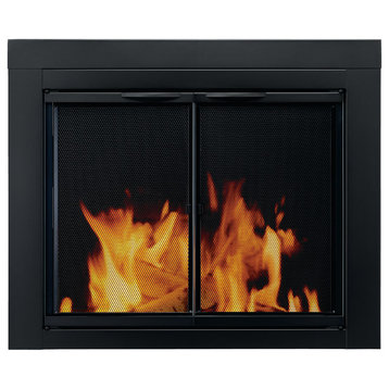 Pleasant Hearth AN-1012 Alpine Cabinet Style Fireplace Screen and - Black