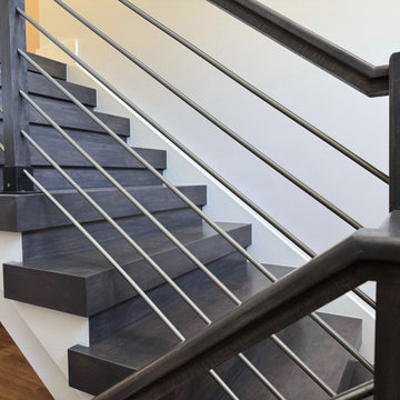 Project #137 | Maple Staircase with Stainless Steel Railing