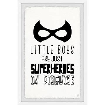 "Little Boys Are Just Superheroes in Disguise II" Framed Painting Print, 30"x45"