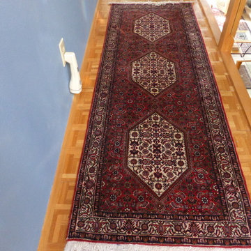 Bijar, size 2'6"by 6' from Iran, Takab area, Kurdish wool, wet weave, very tight