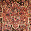 Consigned, Persian 11 x 14 Area Rug, Heriz Hand-Knotted Wool Rug