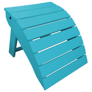 Poly Lumber Folding Footstool, Aruba Blue