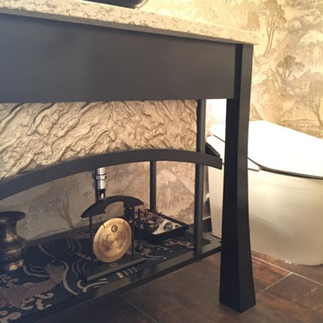 Japanese Inspired Powder Bathroom