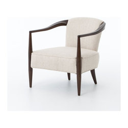 Atwater Mid-Century Modern Linen Lounge Chair - Armchairs And Accent Chairs