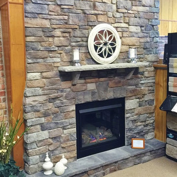 Prestige Stone Veneer Fireplace Surround