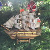 Wooden HMS Victory Model Ship Christmas Tree Ornament, Nautical Decor