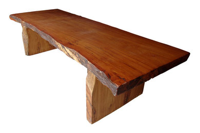 Rosewood Live Edge Solid Slab Dining Table By Flowbkk