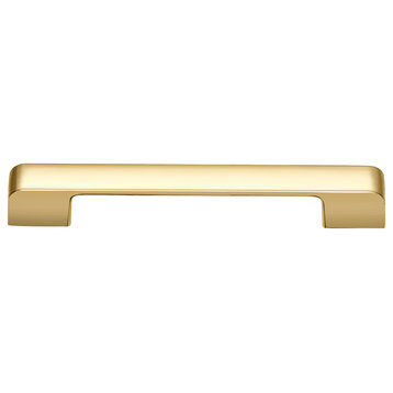Utopia Alley Zinc Cabinet Pull, 3.75"/5.0" Center to Center, Gold, 5.0"