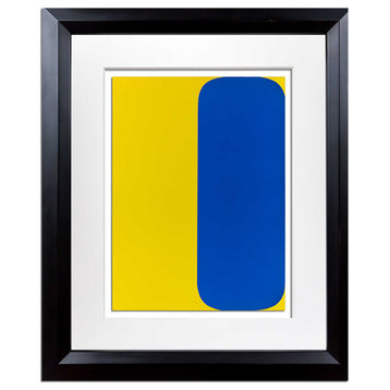 Ellsworth KELLY Lithograph ORIGINAL Yellow/Blue 1964 LIMITED Ed. w/Custom Frame