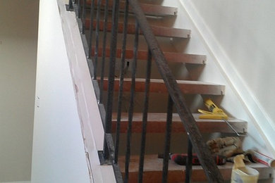 Stair retread and hand rail