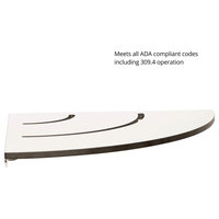 White Corner Shower Seat With 18" Radius
