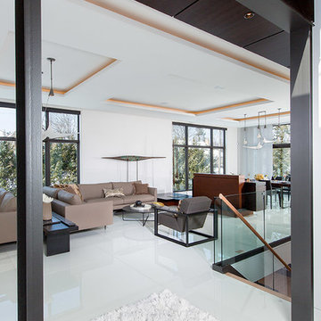 entry and living room