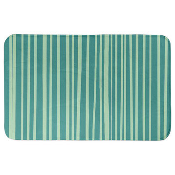 Green Stripes 24x17 Bath Mat