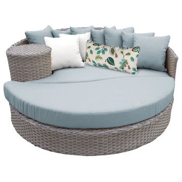 Monterey Circular Sun Bed, Outdoor Wicker Patio Furniture Spa