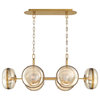 Mid-Century Large Chandeliers, Ancient Brass