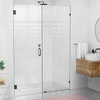 78"x59" Frameless Shower Door Wall Hinge, Matte Black