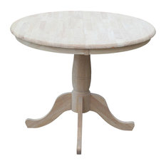 30 Inch Wide Dining Tables Houzz Aail Extension Table With Leaf Unfinished