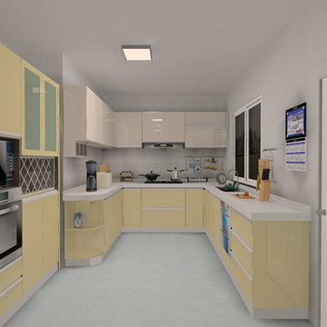 UV high gloss kitchen cabinet