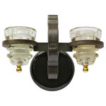 Railroadware - Insulator Light Rail Anchor LED Sconce 1, 120V 6W 500 Lumens Dimming - This elegant Insulator Light sconce fixture of glass & steel will enhance your home with a perfect mix of form and function. Modern tech meets old world industrial. It comes with 2 insulators and is ready to hang on your wall.