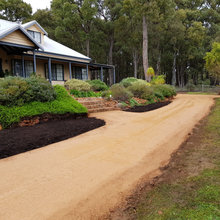 rural driveway landscape
