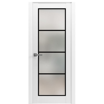 Solid French Door 32 x 84 | Planum 2132 White Silk| Bathroom