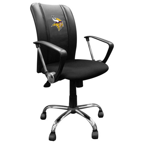 Minnesota Vikings Primary Task Chair With Arms Black Mesh Ergonomic