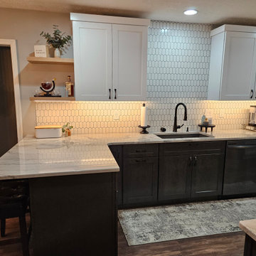 Beautiful Kitchen Remodel Done in New Two-Tone Color Cabinets