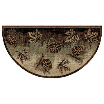 American Destination Harvest Moon Brown Lodge Accent Rug 2'x3'8" Wedge