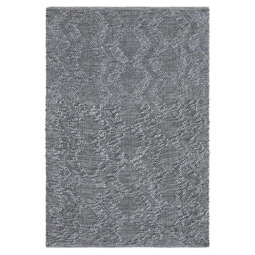 NuStory Evening Hand Woven Solid Color Area Rug in Gray, 4' x 6'