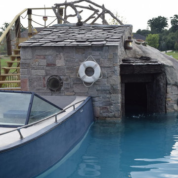 Backyard Boating Gunite Pool with ecoFinish KON