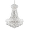 New French Empire Crystal Silver Chandelier