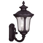 Livex Lighting - Livex Lighting 7856-07 Oxford - Three Light Outdoor Wall Lantern - Canopy Included.  Shade IncludeOxford Three Light O Bronze Clear Water G *UL: Suitable for wet locations Energy Star Qualified: n/a ADA Certified: n/a  *Number of Lights: Lamp: 3-*Wattage:60w Candelabra Base bulb(s) *Bulb Included:No *Bulb Type:Candelabra Base *Finish Type:Bronze