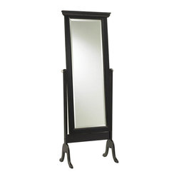 Bar Harbour 8090 Cheval Black Framed Floor Standing Mirror - Floor Mirrors