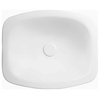 19" Cameo Rectangular Ceramic Drop-In Sink without Overflow in White