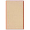 Linon Empire Machine Tufted Wool 4'x6' Rug in Natural and Burnt Orange