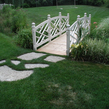 Garden Bridges, Pergola, and Flowers