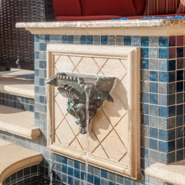 Florida Residence Waterline, Spa, and Fountain Glass Tile