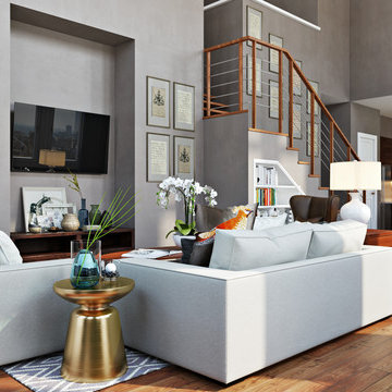 Kitchen and Living Room Combined