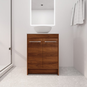 BNK 24 Inch Freestanding Modern Bathroom Vanity with Sink Combo, Bowl, 24 Inch